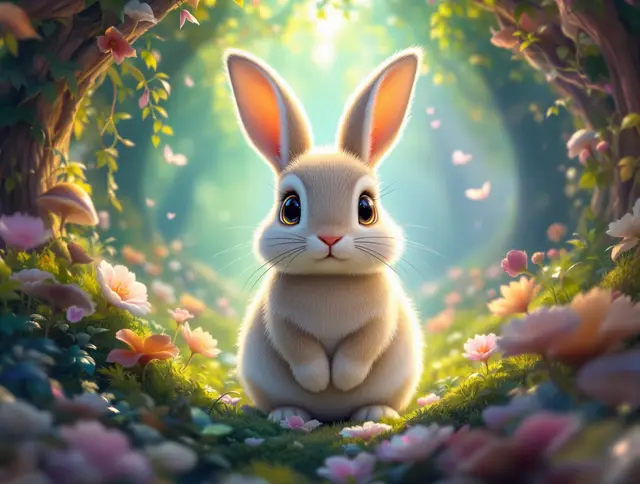 Bloom Wild Rabbit card art