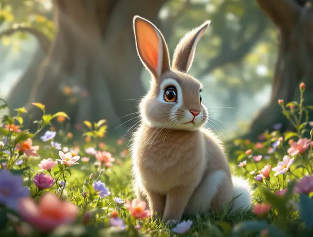 Bloom Wild Rabbit card art