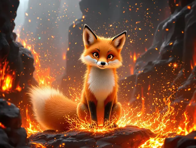 Ember Red Fox card art