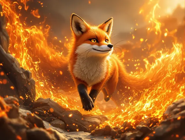 Ember Red Fox card art