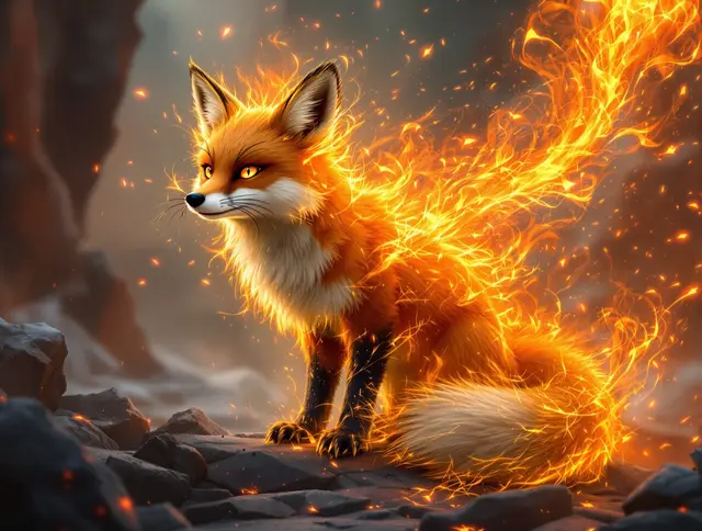 Ember Red Fox card art