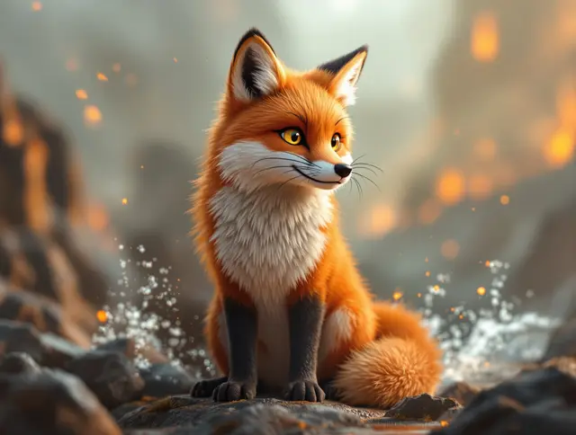 Ember Red Fox card art