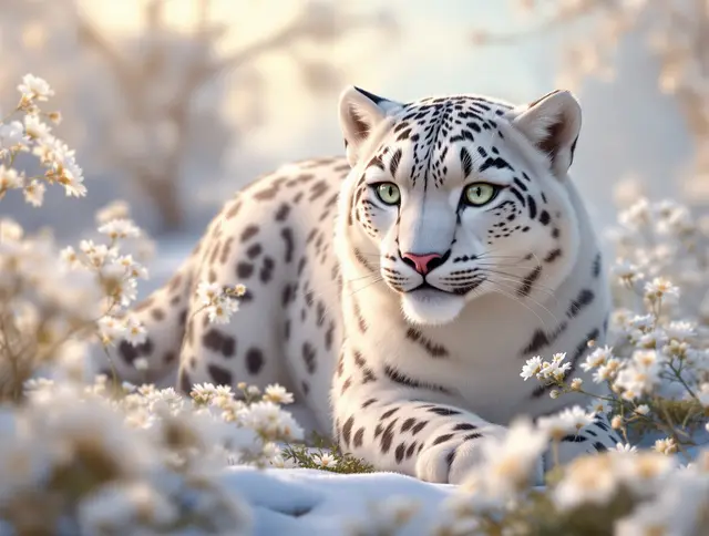 Lumen Snow Leopard card art