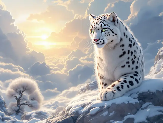 Lumen Snow Leopard card art