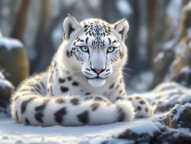 Lumen Snow Leopard card art
