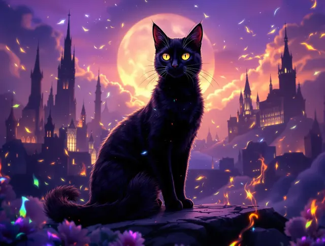 Shade Black Cat card art