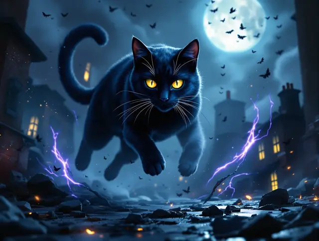 Shade Black Cat card art