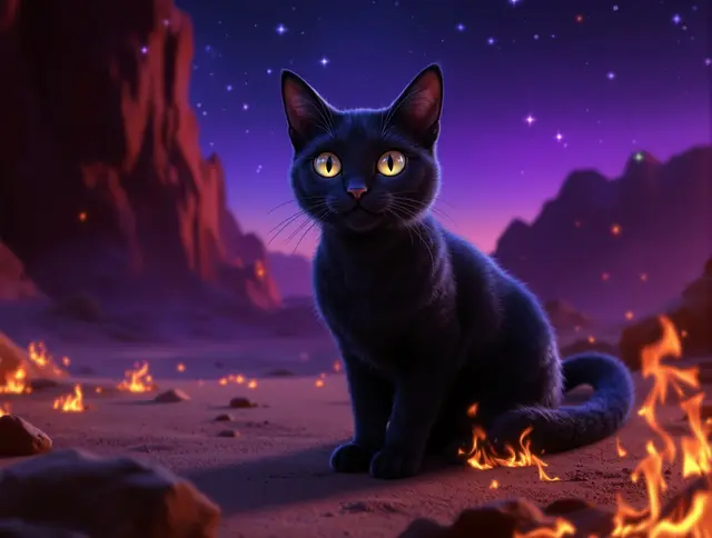 Shade Black Cat card art