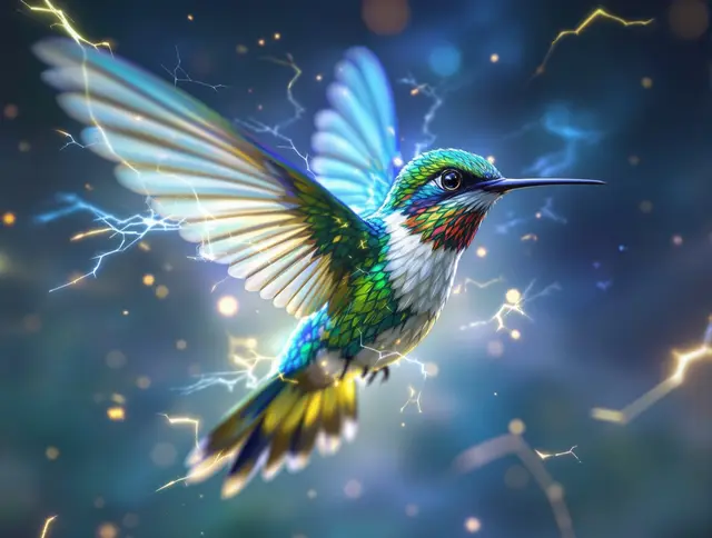 Spark Hummingbird card art